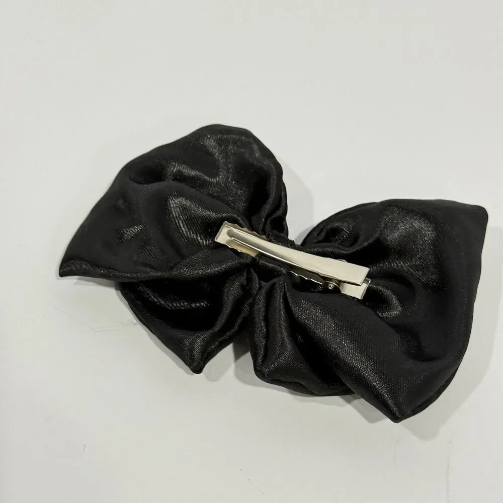New Coquette black hair Satin bow for women and girls